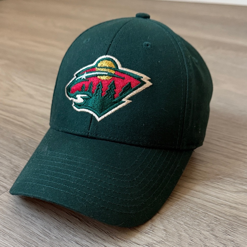 Minnesota Wild Adjustable Green Hat with Logo